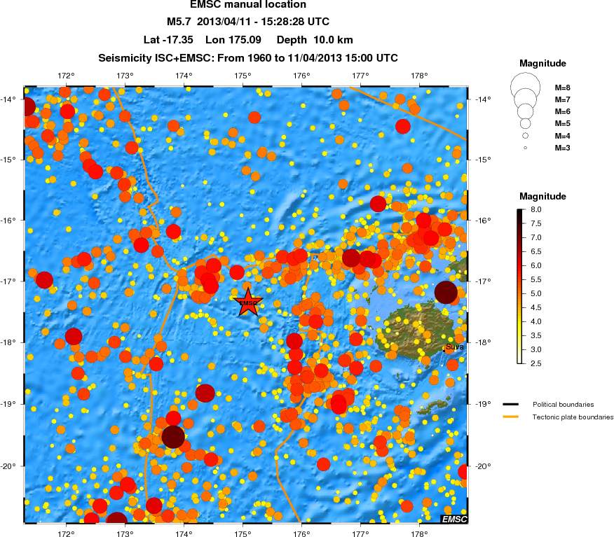 regional magnitude historical seismicity