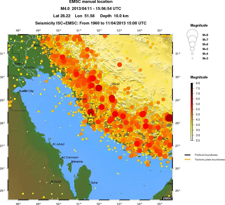 regional magnitude historical seismicity