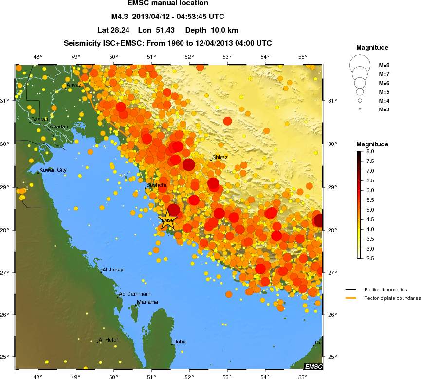 regional magnitude historical seismicity
