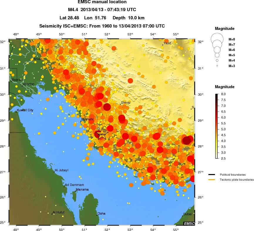 regional magnitude historical seismicity