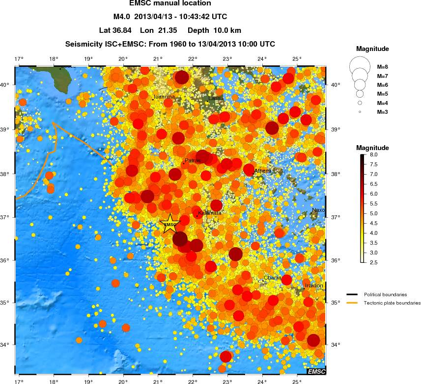 regional magnitude historical seismicity