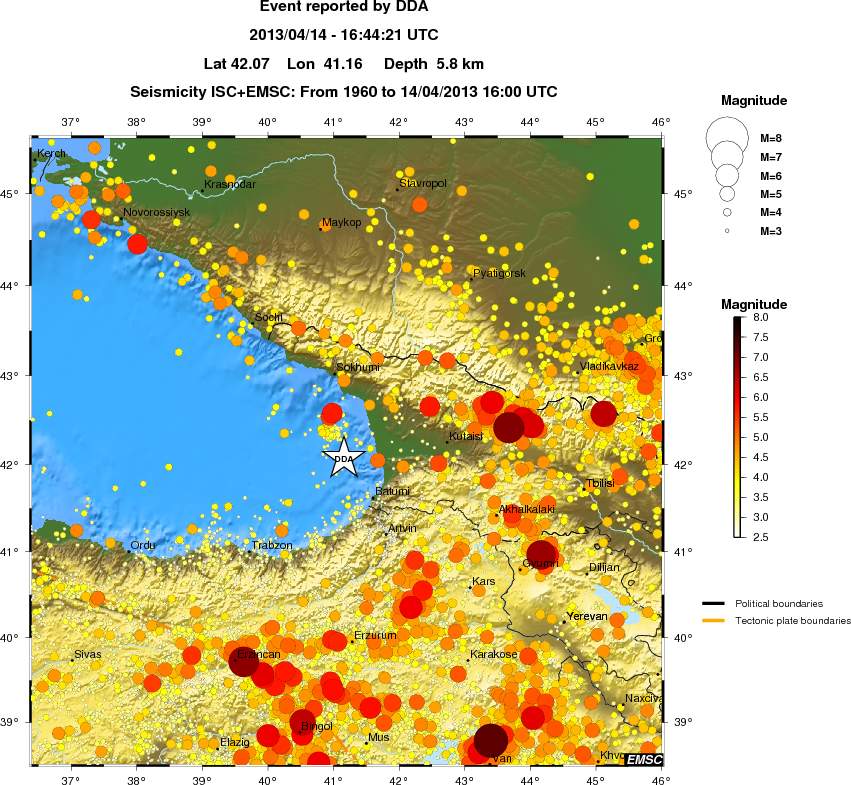 regional magnitude historical seismicity