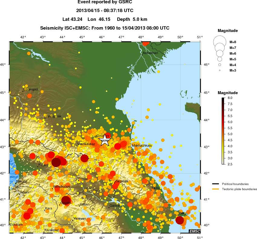 regional magnitude historical seismicity