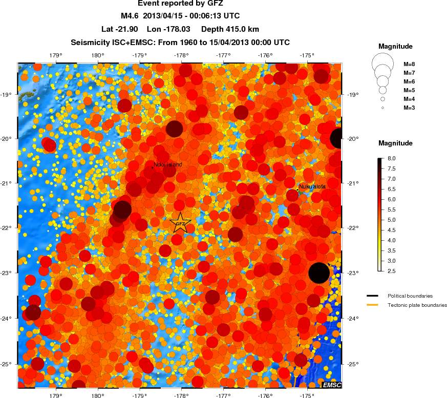 regional magnitude historical seismicity