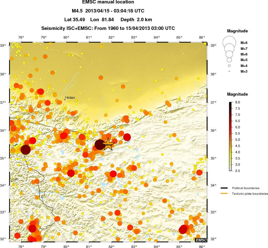 regional magnitude historical seismicity
