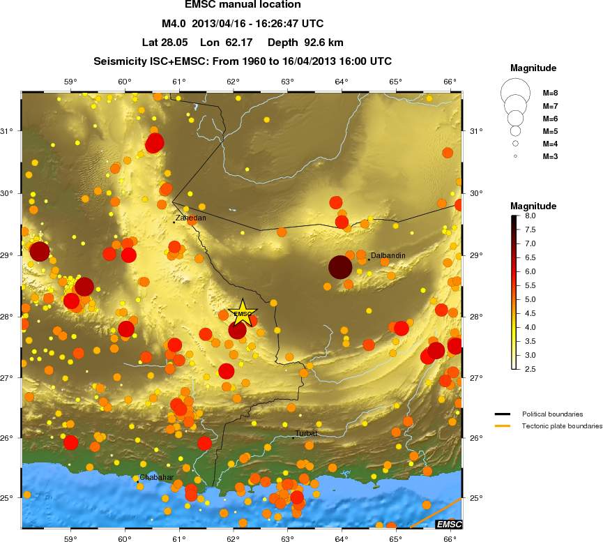 regional magnitude historical seismicity