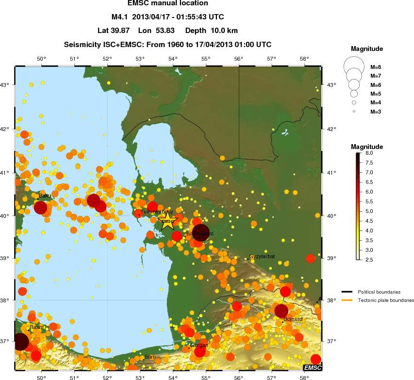 regional magnitude historical seismicity