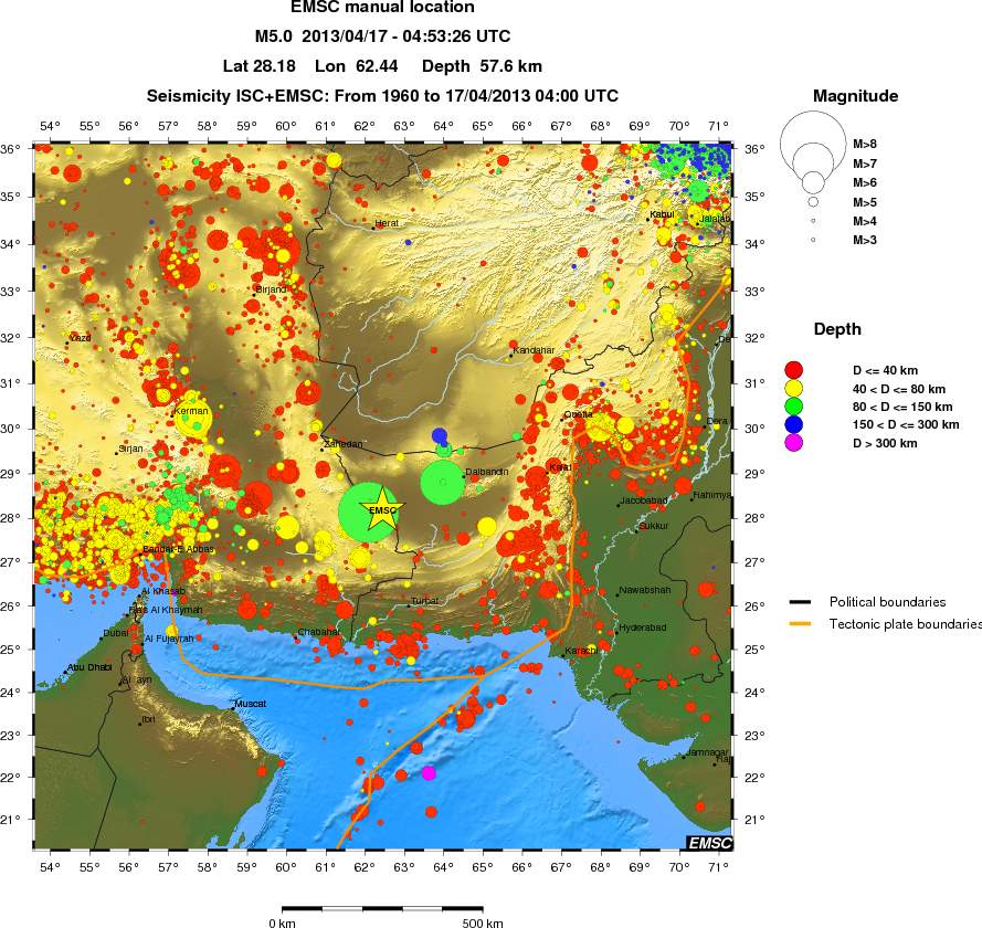 wide historical seismicity