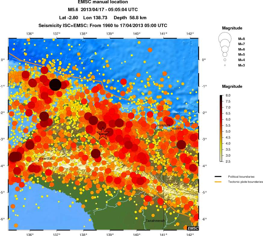 regional magnitude historical seismicity
