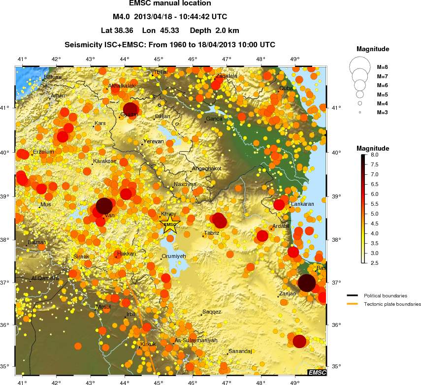 regional magnitude historical seismicity