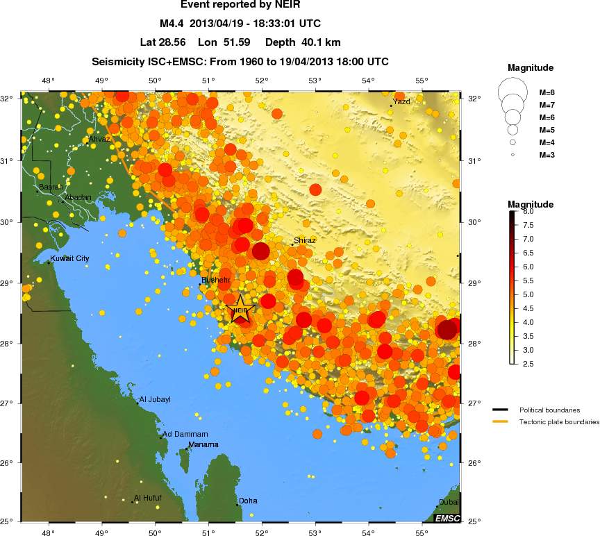regional magnitude historical seismicity