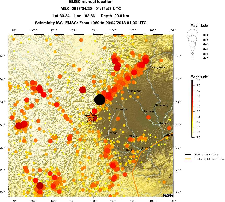 regional magnitude historical seismicity