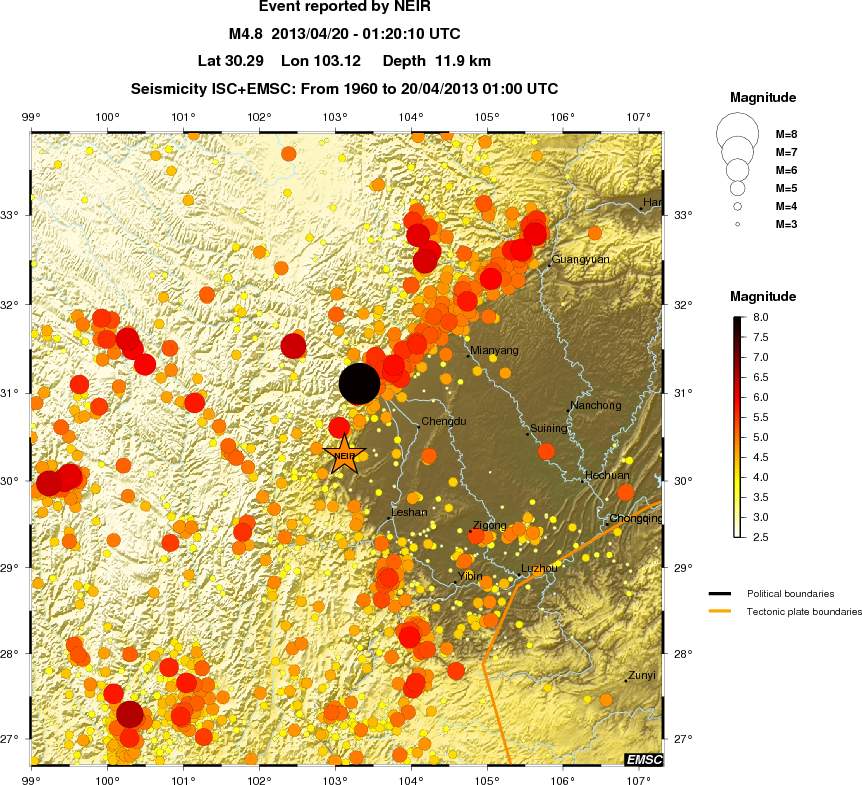 regional magnitude historical seismicity