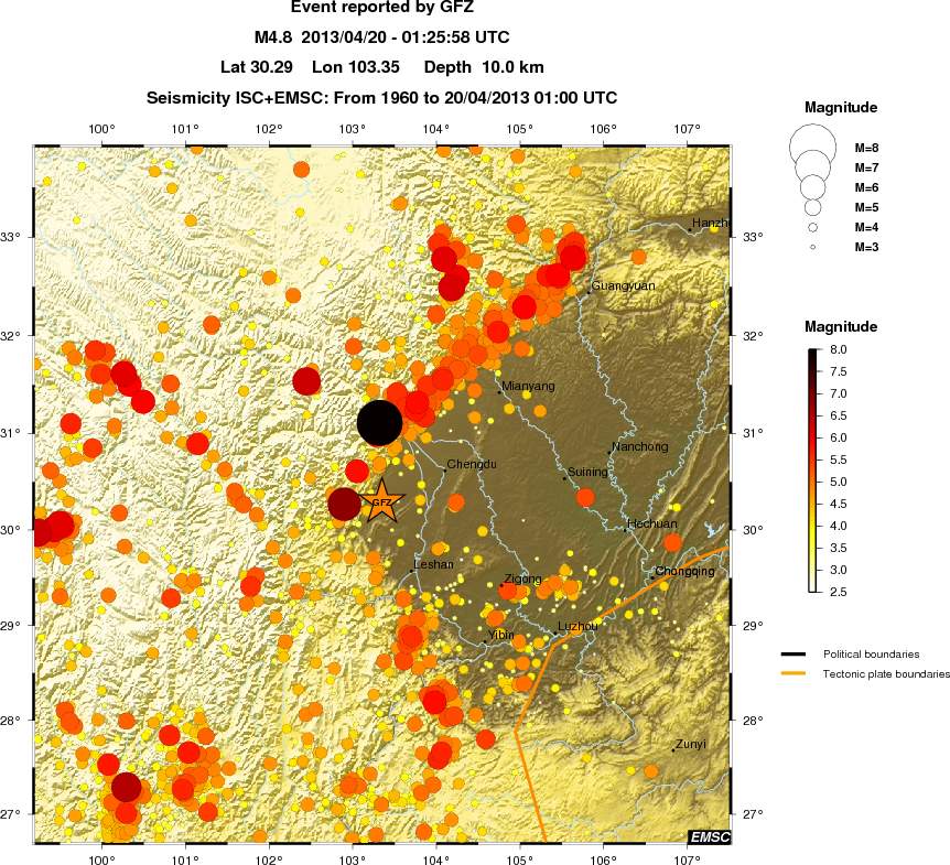 regional magnitude historical seismicity