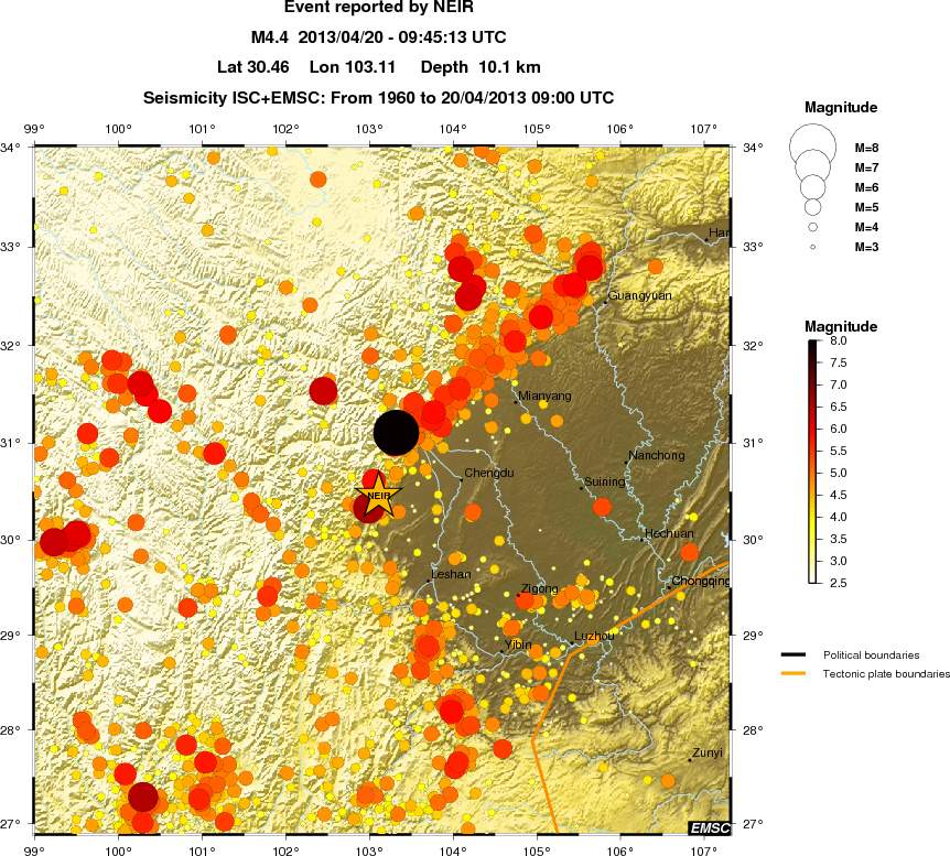 regional magnitude historical seismicity
