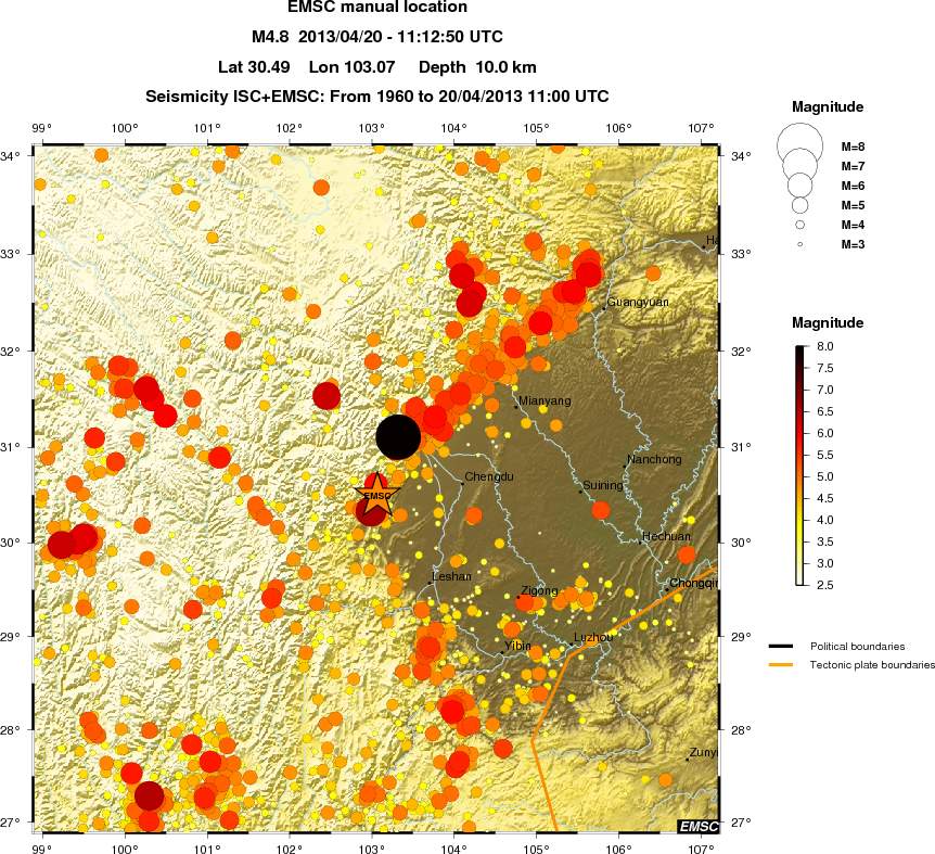 regional magnitude historical seismicity