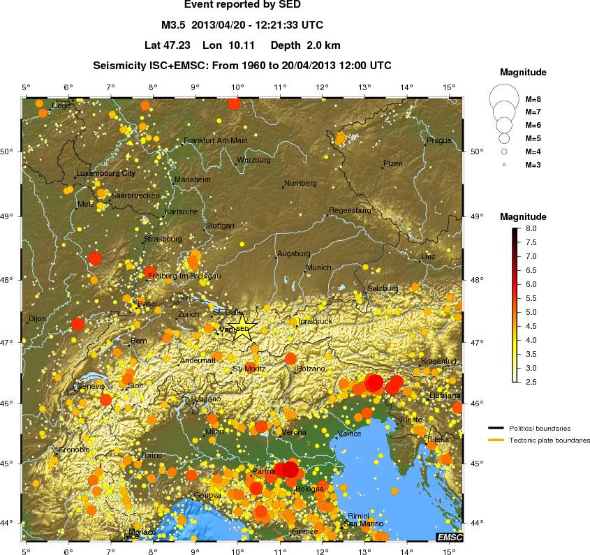 regional magnitude historical seismicity