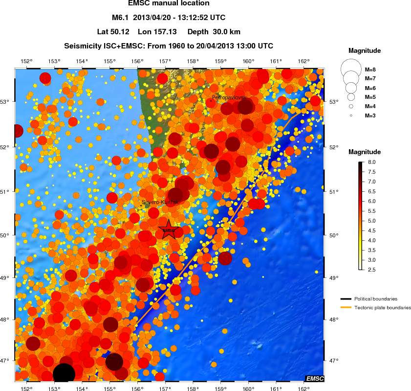 regional magnitude historical seismicity