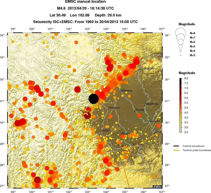 regional magnitude historical seismicity