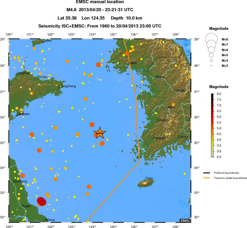 regional magnitude historical seismicity