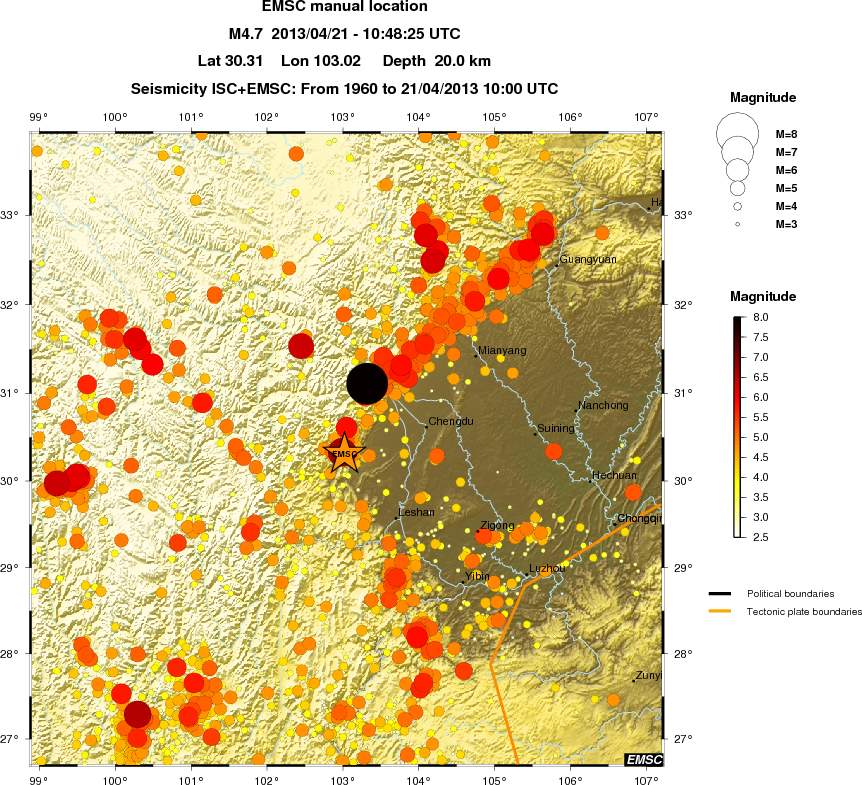 regional magnitude historical seismicity