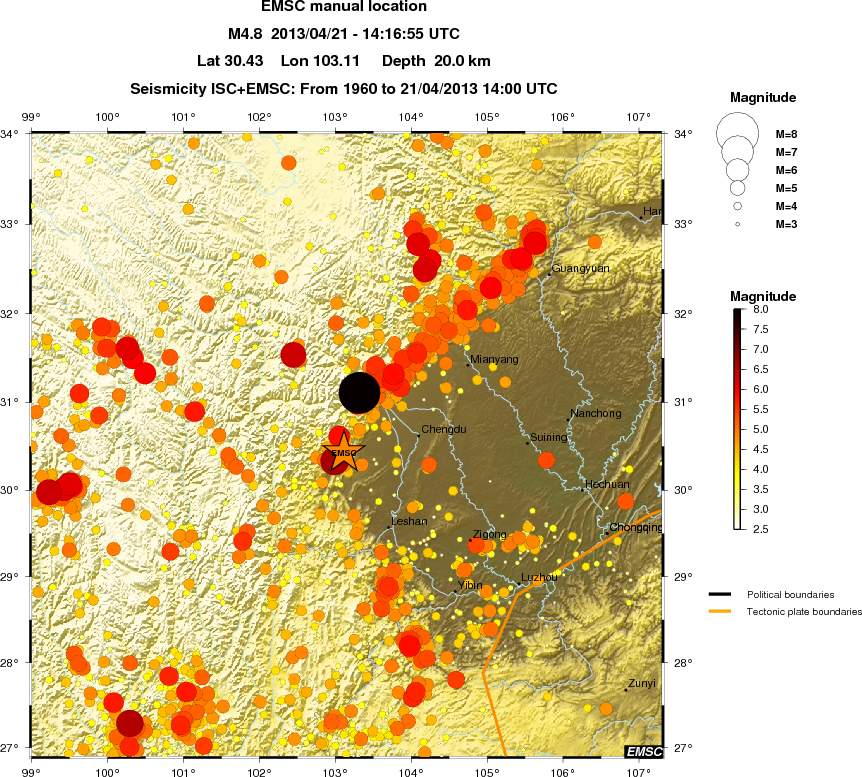 regional magnitude historical seismicity