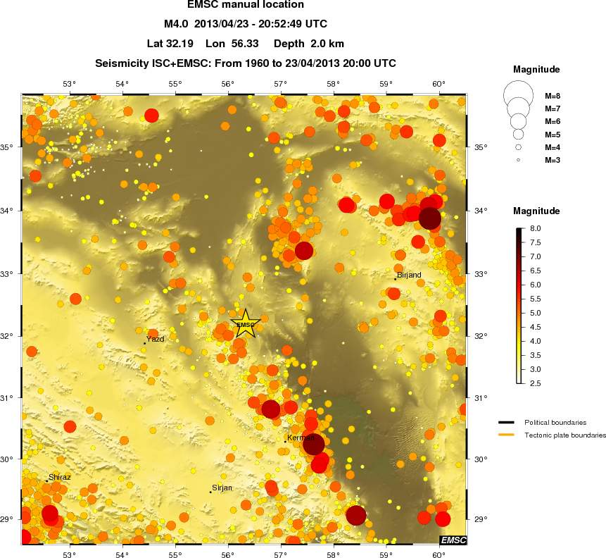 regional magnitude historical seismicity