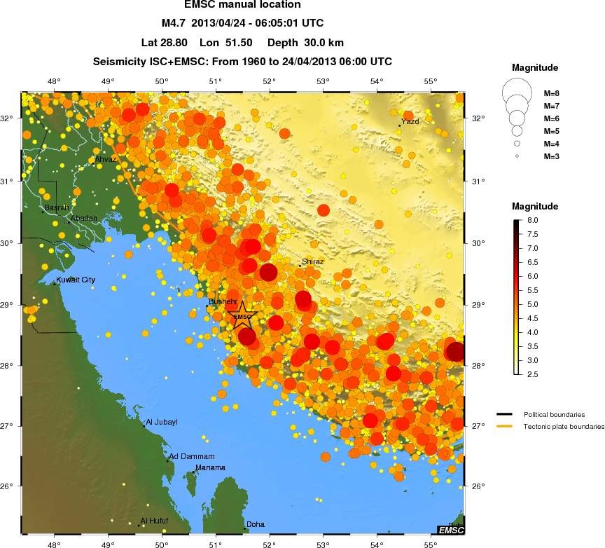 regional magnitude historical seismicity