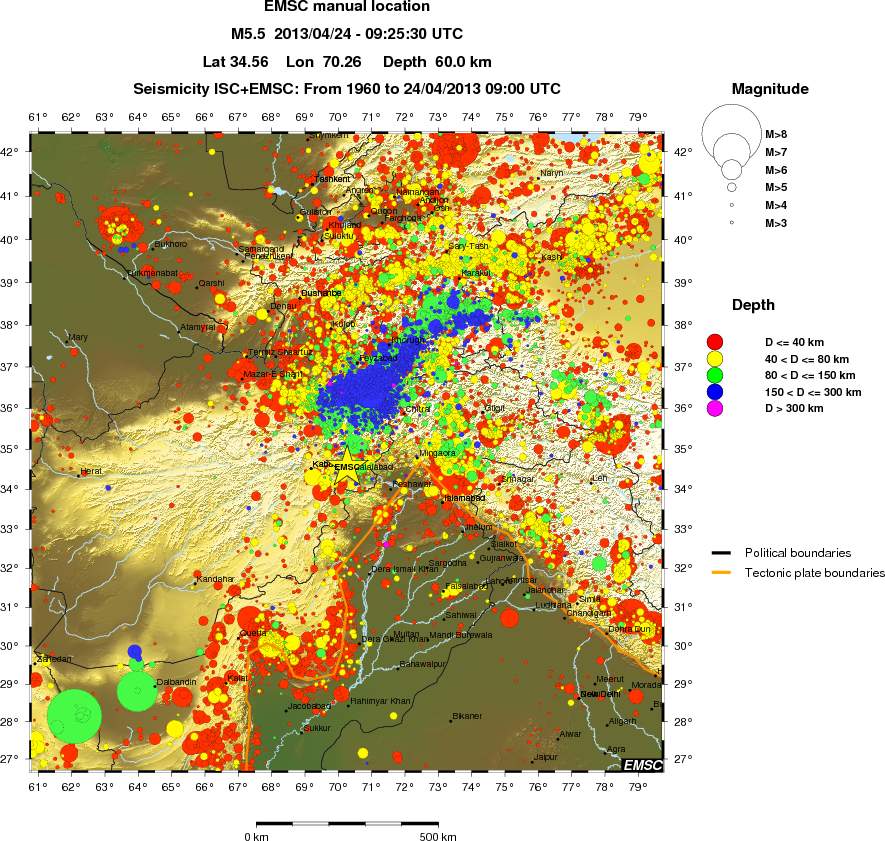 wide historical seismicity