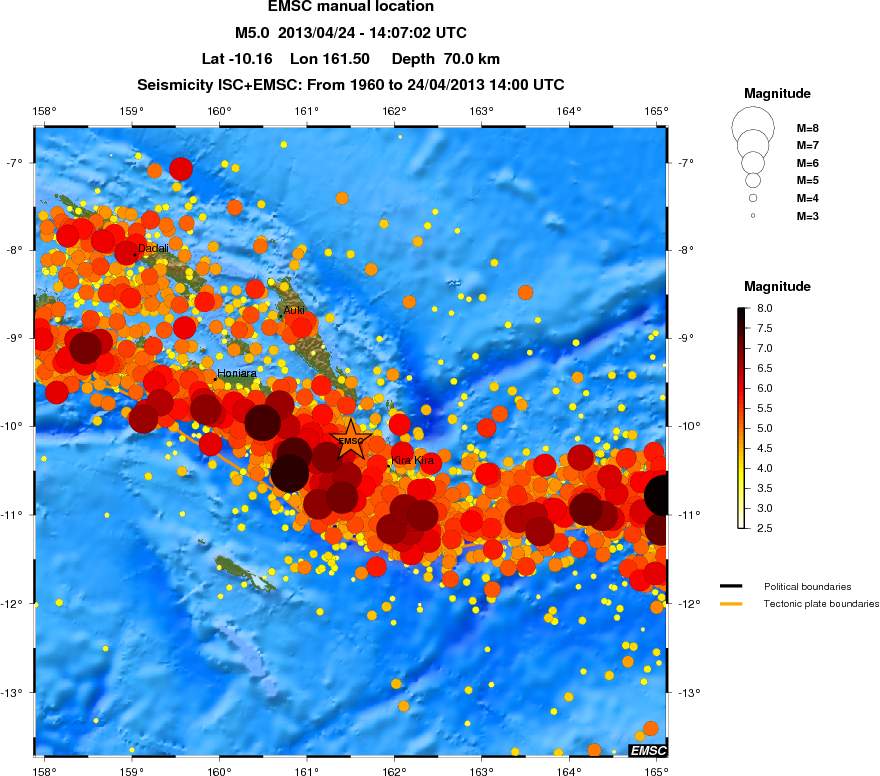 regional magnitude historical seismicity