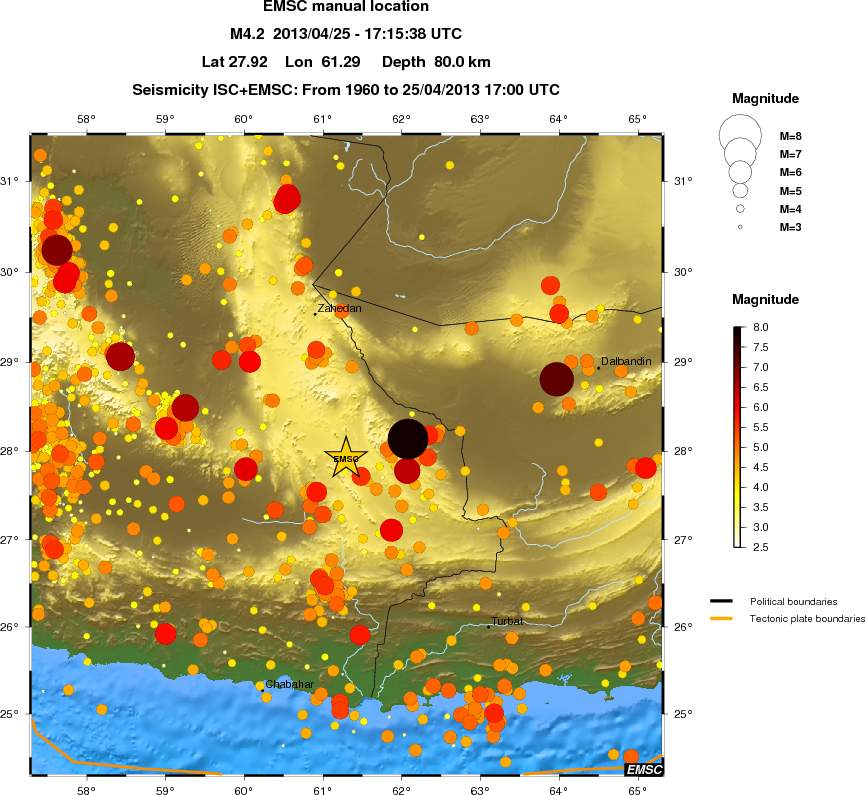 regional magnitude historical seismicity