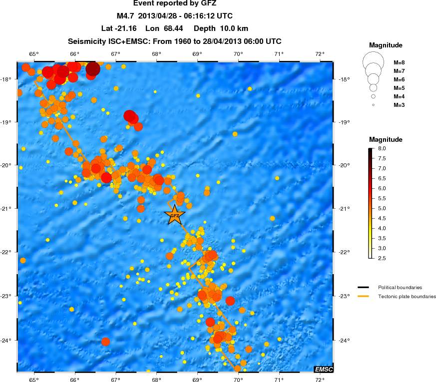 regional magnitude historical seismicity