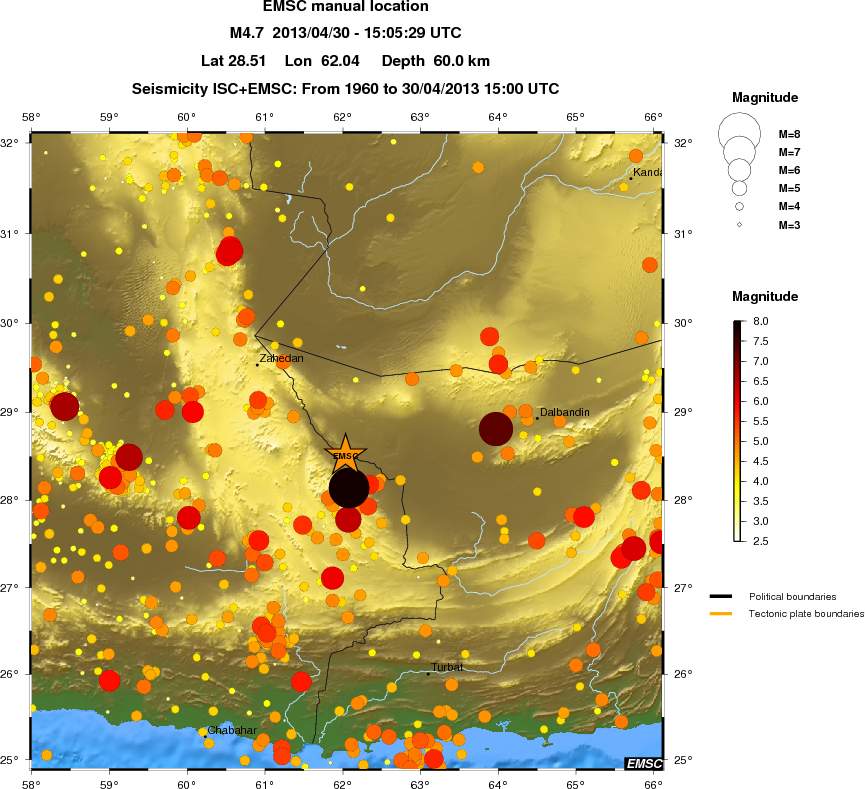 regional magnitude historical seismicity