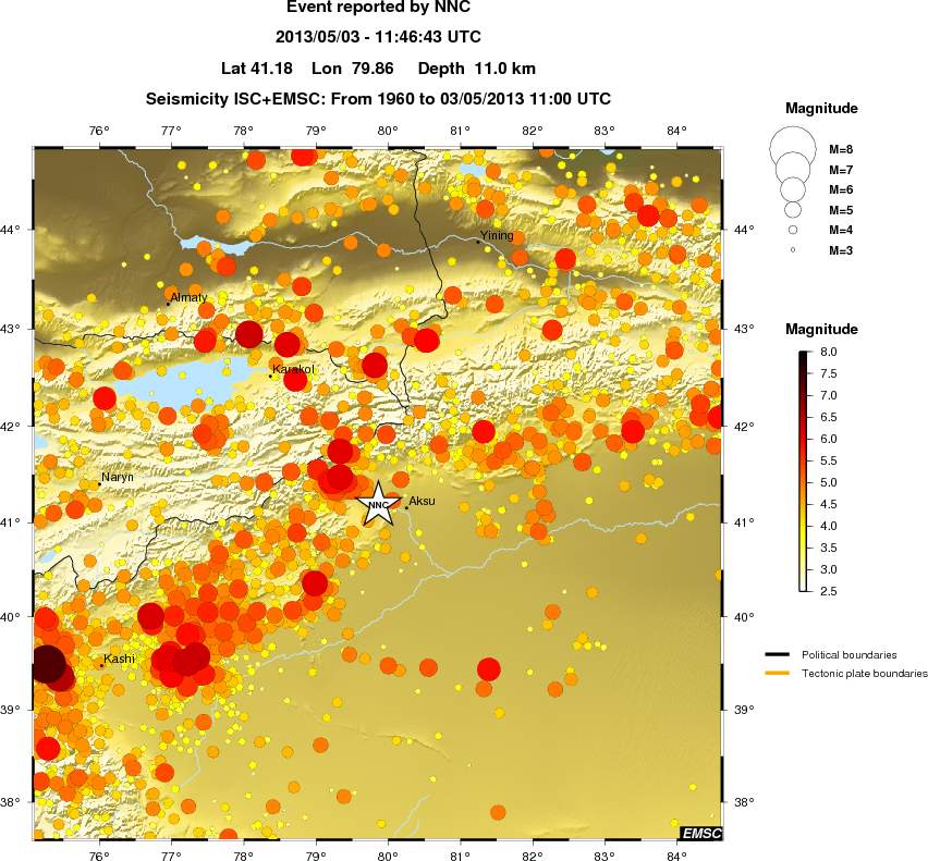 regional magnitude historical seismicity