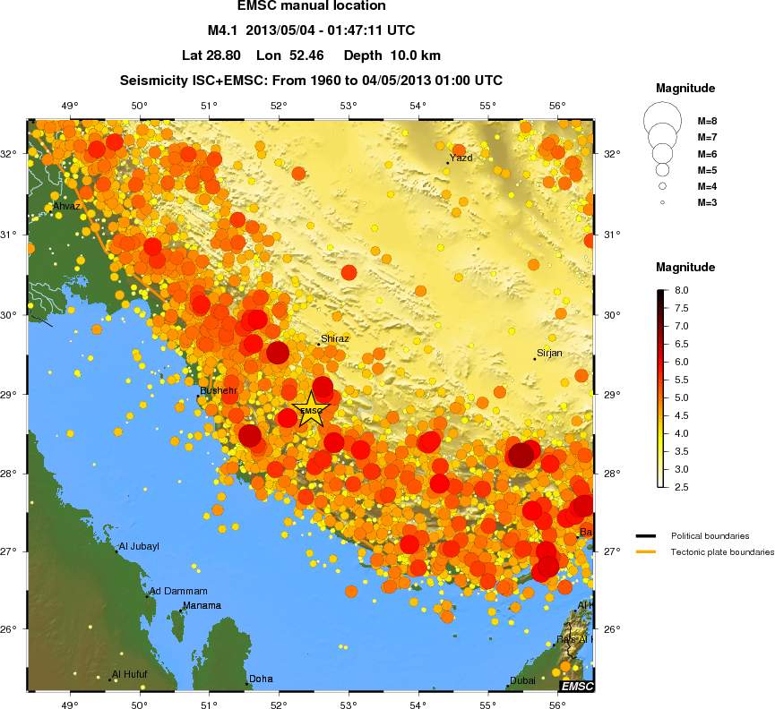 regional magnitude historical seismicity