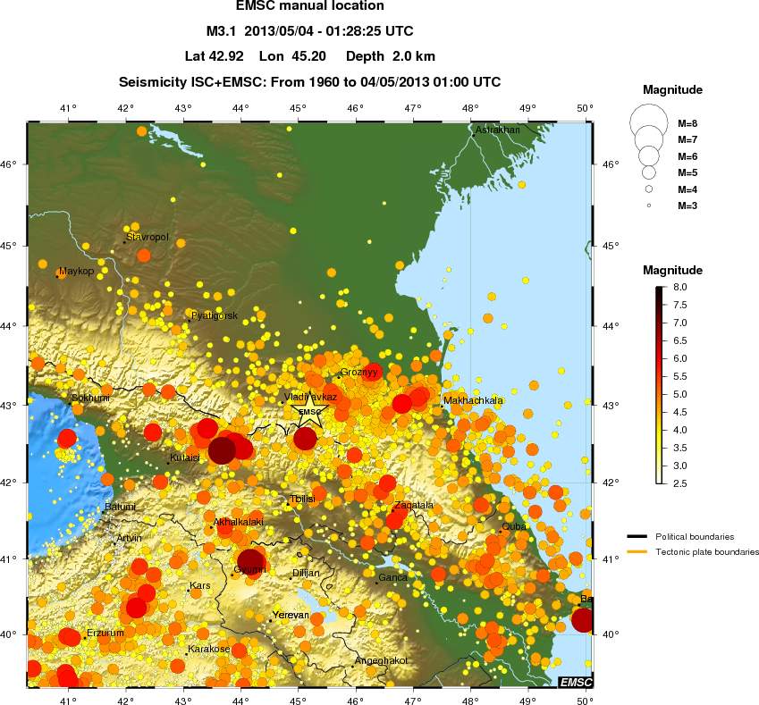 regional magnitude historical seismicity