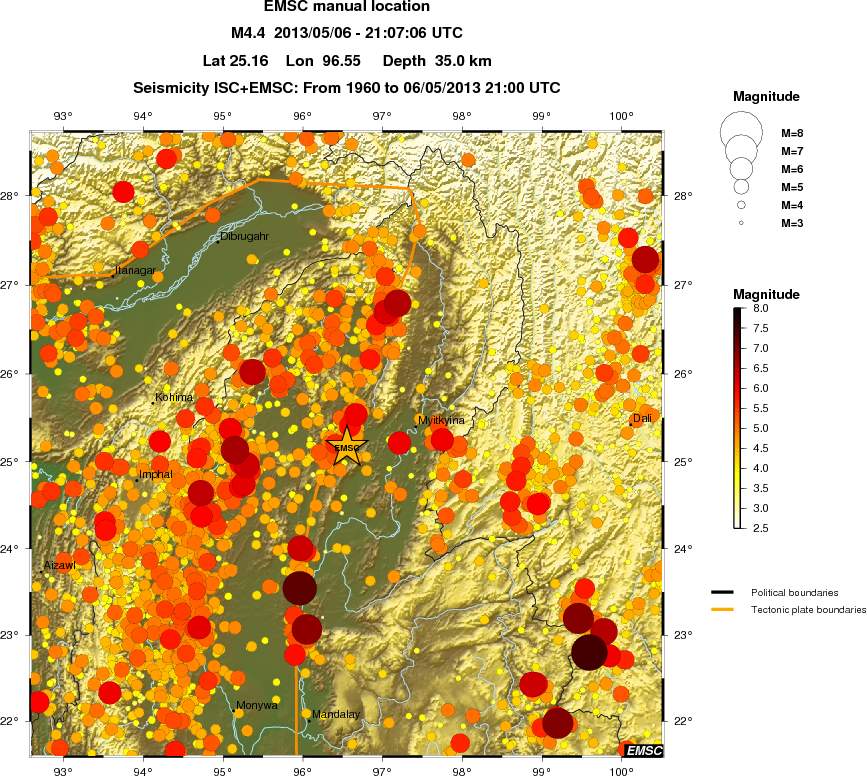 regional magnitude historical seismicity