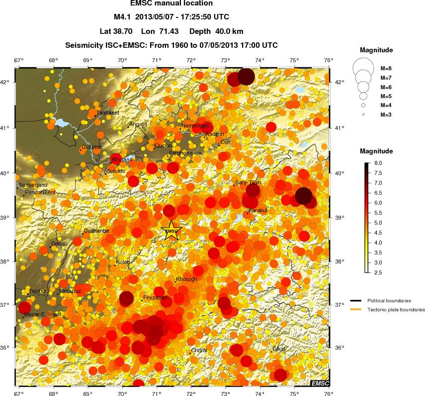 regional magnitude historical seismicity