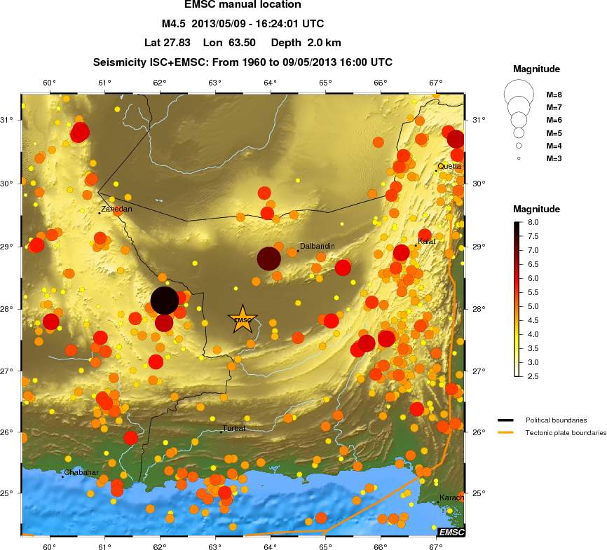 regional magnitude historical seismicity