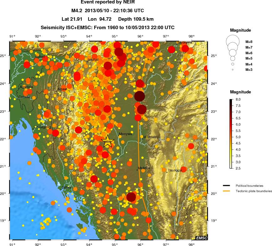 regional magnitude historical seismicity