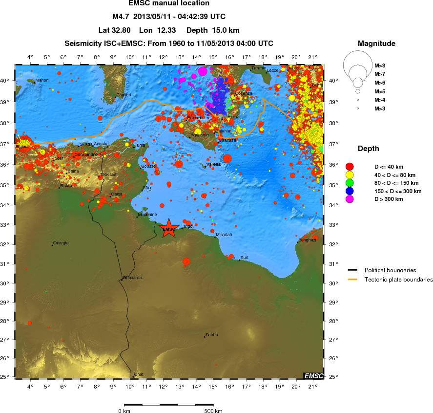 wide historical seismicity