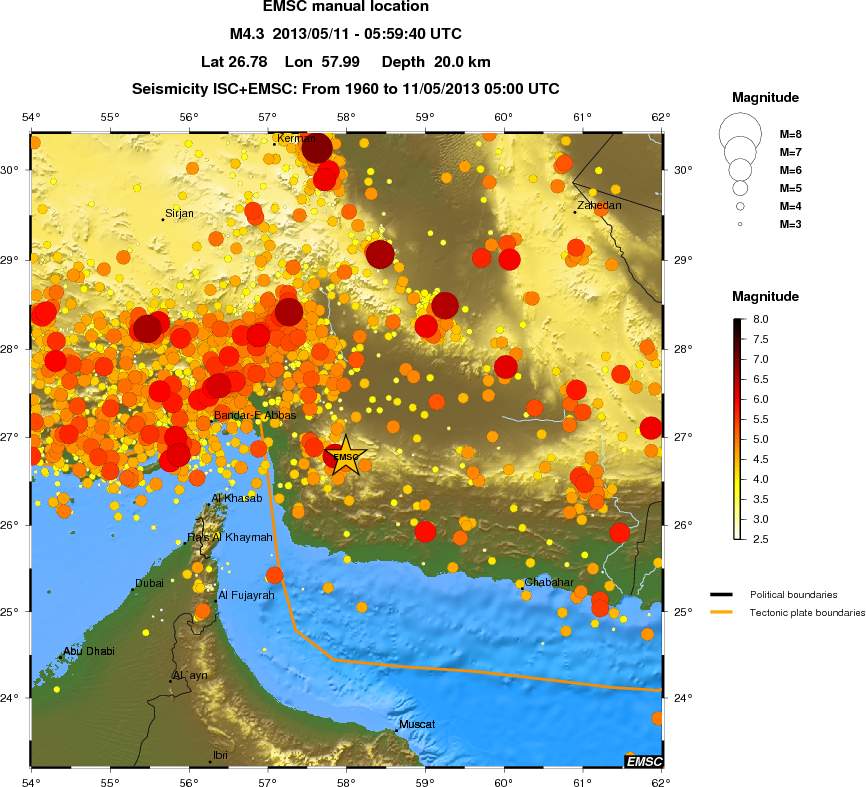 regional magnitude historical seismicity