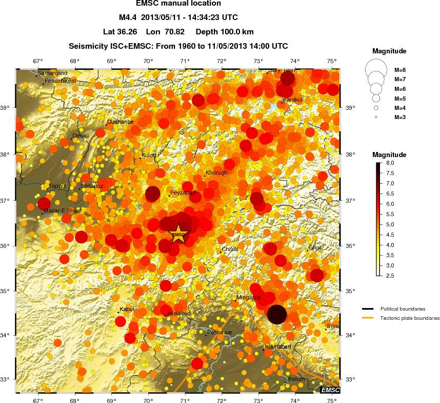 regional magnitude historical seismicity