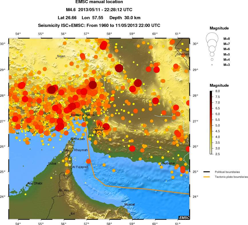 regional magnitude historical seismicity