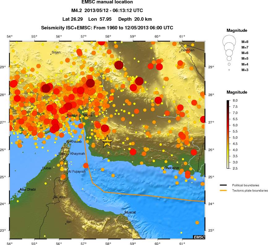 regional magnitude historical seismicity
