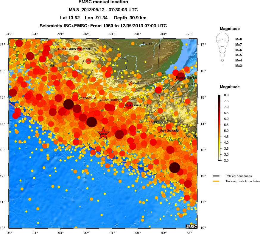 regional magnitude historical seismicity