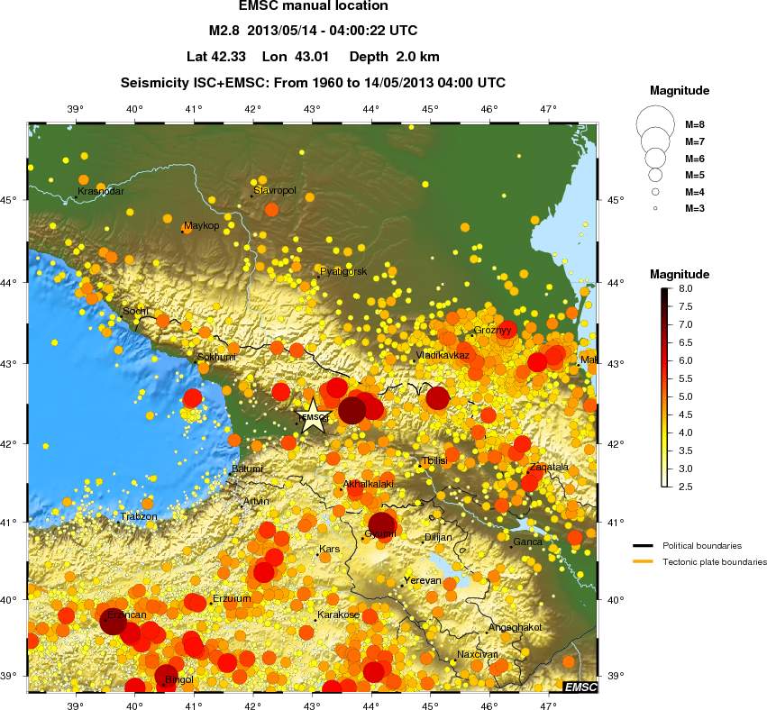 regional magnitude historical seismicity