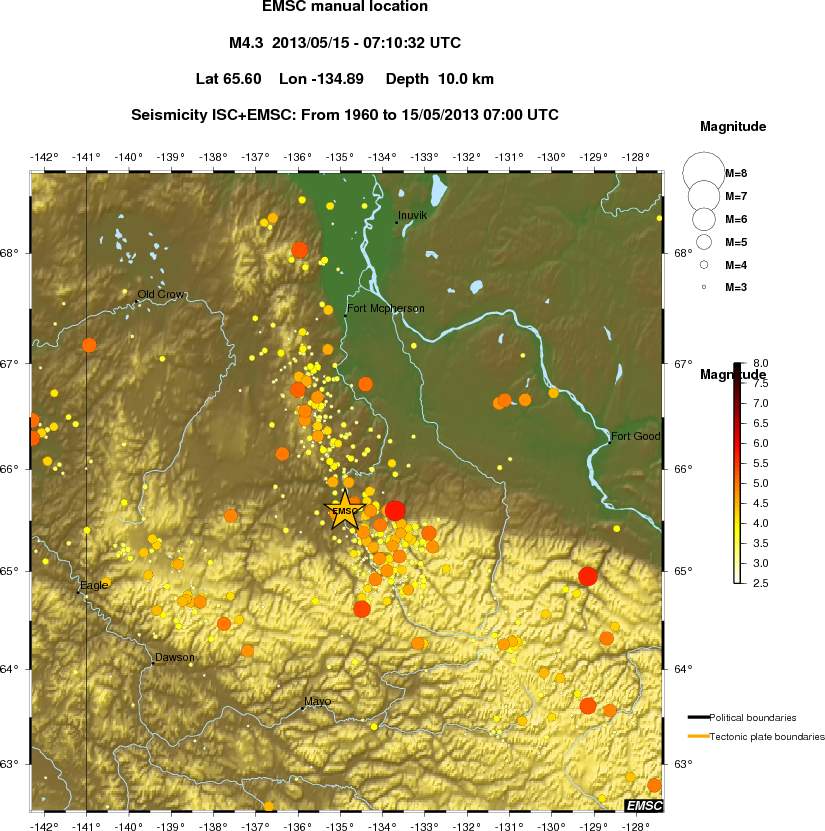 regional magnitude historical seismicity