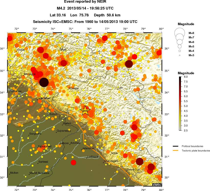 regional magnitude historical seismicity