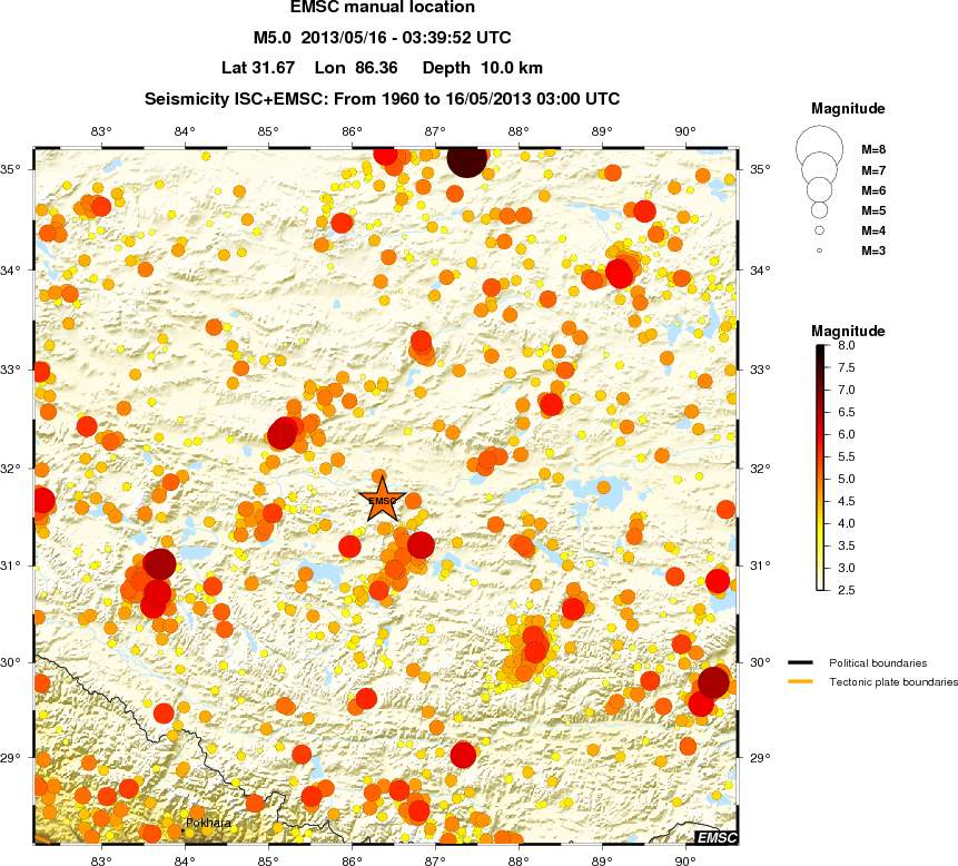 regional magnitude historical seismicity